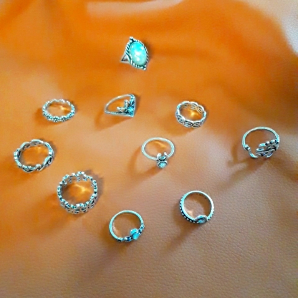 Ring set silverplate
